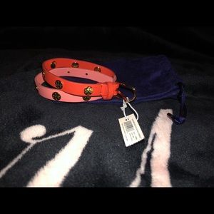 Double-wrap Logo Stud Color Block Bracelet